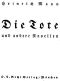 [Gutenberg 46157] • Die Tote und andere Novellen